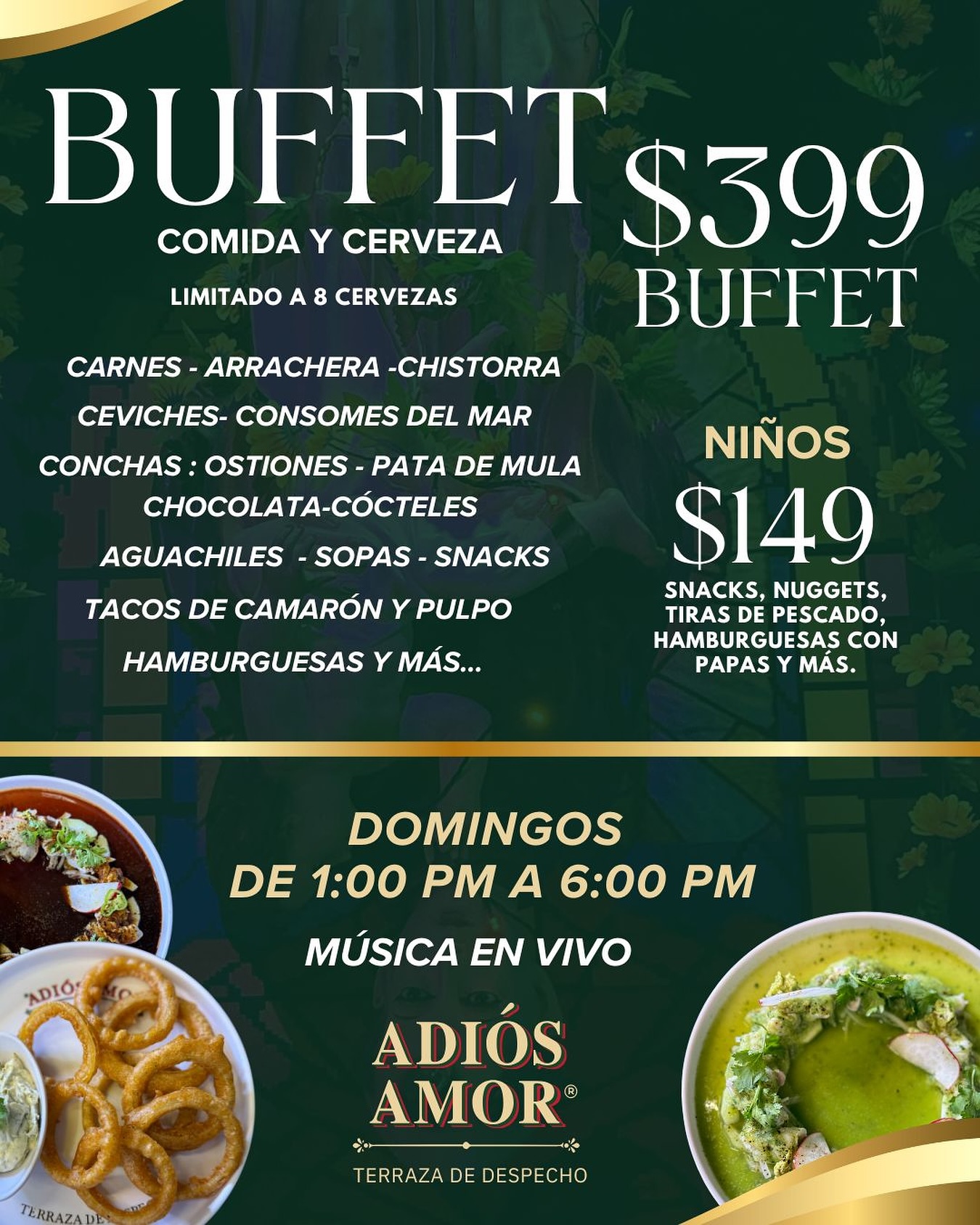 Buffet domingo $399